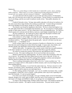 Mediocrity &ldquo;There are certain things in which mediocrity is