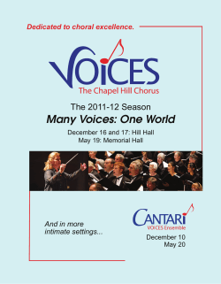 The 2011-2012 Program - VoicesChapelHill.org