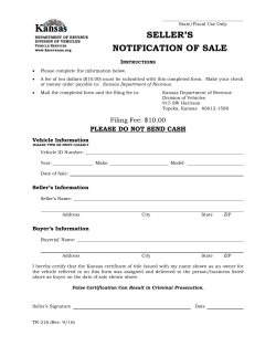 TR-216 Seller`s Notification of Sale