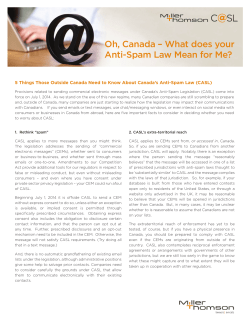 CASL - Oh, Canada &ndash; What does your Anti