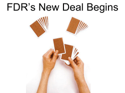 FDR`s New Deal Begins