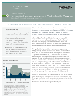 Tax-Sensitive Investment Management: Why Ben Franklin
