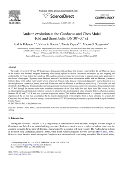 Andean evolution at the Gua&tilde;nacos and Chos Malal fold and thrust