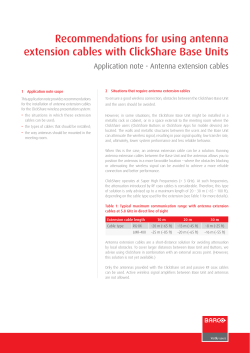 Using antenna extension cables with ClickShare Base - COMM-TEC