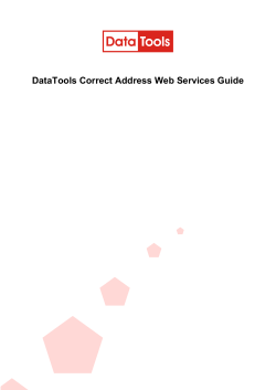 DataTools Correct Address Web Service