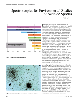 Spectroscopies for Environmental Studies of Actinide Species