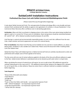 SolidaCork&reg; Installation Instructions