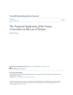 The Temporal Application of the Vienna Convention on the Law of