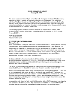 State Librarian`s Report January 2016