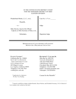 motion for a preliminary injunction