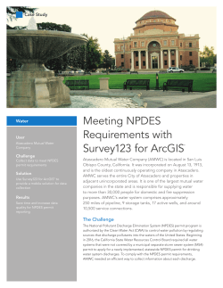 Meeting NPDES Requirements with Survey123 for ArcGIS