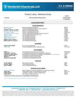 Over 400 Products for Rubber Compounding This guide provides a
