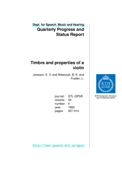 Timbre and properties of a violin