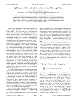 Light-induced drift in semiconductor heterostructures