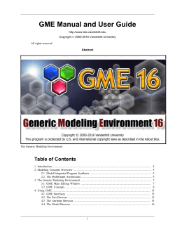 GME User`s Manual - ISIS Forge