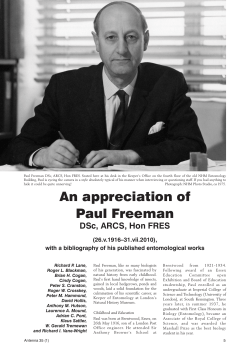 An appreciation of Paul Freeman