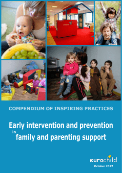 Early intervention and prevention family and parenting