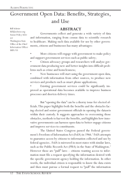 Government Open Data: Benefits, Strategies, and Use