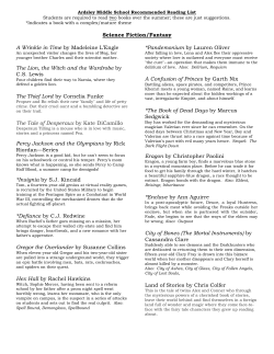 Summer Reading List - Ardsley Union Free School District