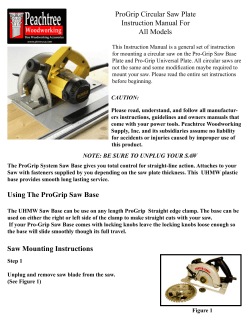 ProGrip Circular Saw Plate Instructions