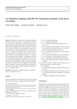An admittance shaping controller for exoskeleton