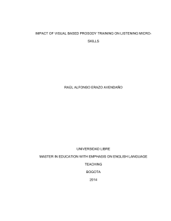 impact of visual based prosody training on listening micro