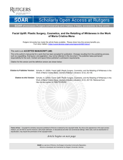 Facial Uplift: Plastic Surgery, Cosmetics, and the Retailing of