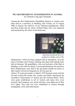 my grandparents` stolpersteine in austria