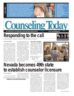 Nevada becomes 49th state to establish counselor licensure