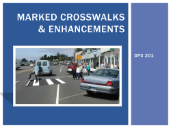 Crosswalks and Enhancements