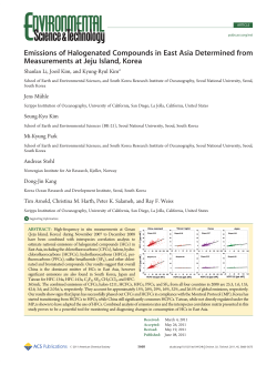 Emissions of Halogenated Compounds in East Asia Determined