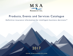 Products, Events and Services Catalogue