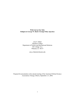 President Bush and Religious Rhetoric