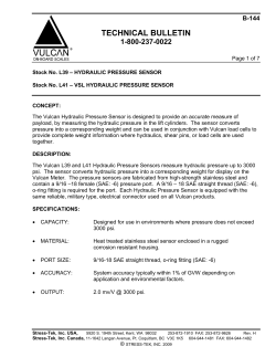 B-144 Hydraulic Sensor,VSL Air Sensor