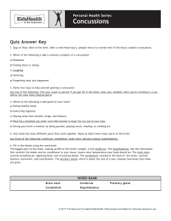 Answer Key - KidsHealth in the Classroom