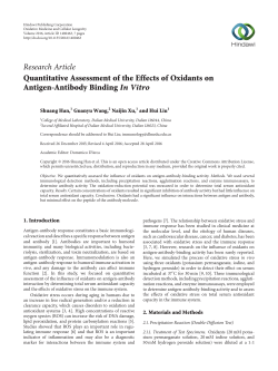 Quantitative Assessment of the Effects of Oxidants on Antigen