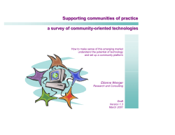Supporting communities of practice