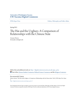 The Hui and the Uyghurs - UW Tacoma Digital Commons