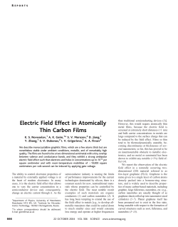 Electric Field Effect in Atomically Thin Carbon Films