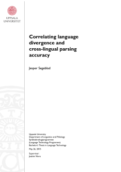 Correlating language divergence and cross-lingual parsing