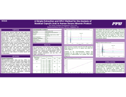 A Simple Extraction and HPLC Method for the Analysis of