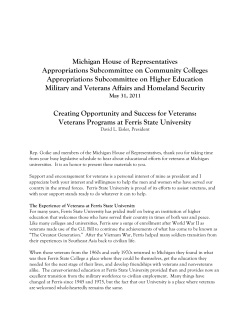 Michigan House of Representatives Appropriations Subcommittee