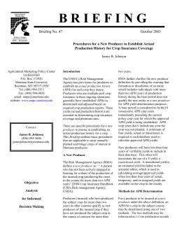 Briefing 47 - Agricultural Marketing Policy Center (AMPC)