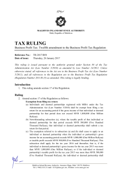 Twelfth amendment to the Business Profit Tax Regulation