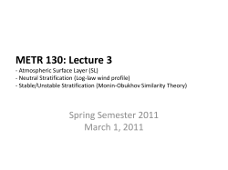 METR 130: Lecture 3 - Atmospheric Surface Layer (SL) - &ldquo;Log