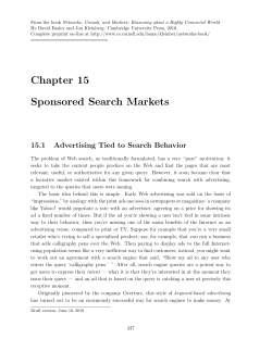 Chapter 15 Sponsored Search Markets