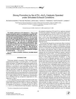 Strong Promotion by Na of Pt/g -Al2O3 Catalysts Operated under