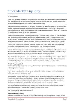 Stock Market Liquidity