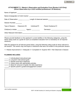 Mentor Evaluation Form: Attachment F-1