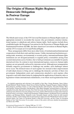Origins of Human Rights Regimes: Democratic